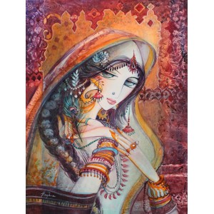 Hajra Mansoor, 18 X 24 Inch, Watercolor on Paper, Figurative Painting, AC-HM-051